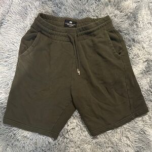H&M Green Athletic Shorts with Elastic Waistband